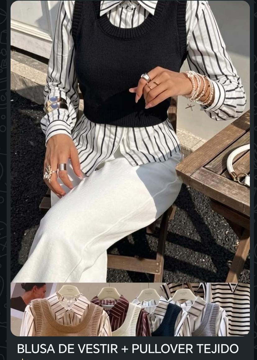Camisa y pullover negro 
